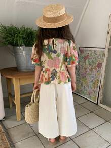 Hapijoa 2pcs Young Girls Fall Outfit Vacation - Apricot - View 3
