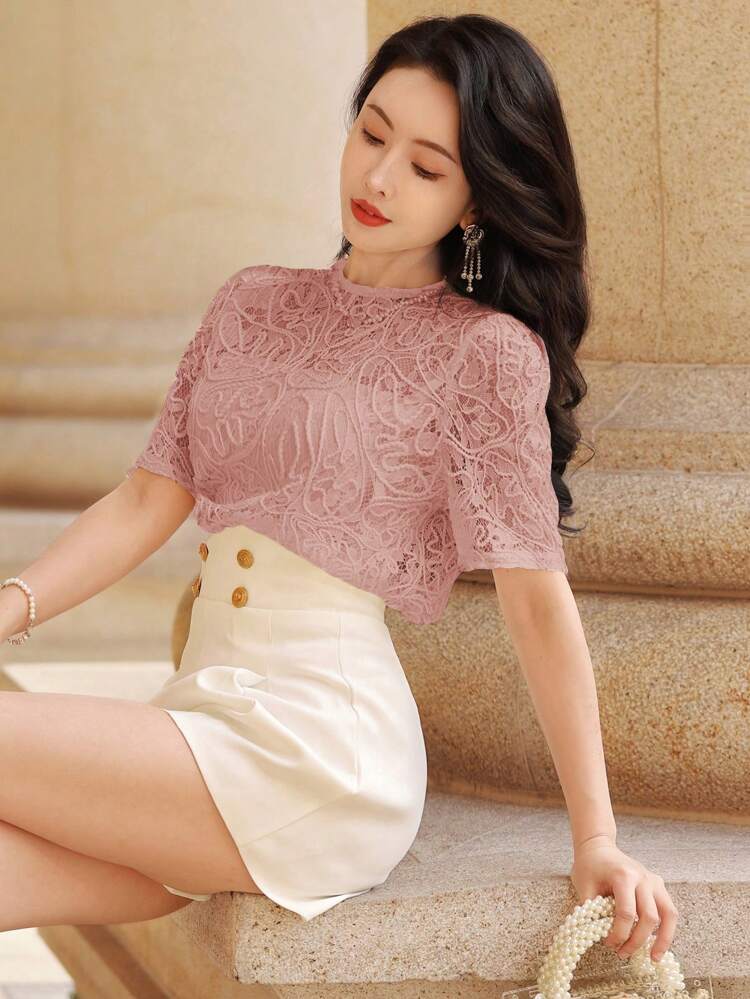 Women's Elegant Bohemian Style Short Sleeve T-Shirt, Summer New Arrival
