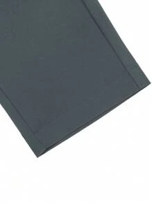 Manfinity Bizformal Pantalón de traje entallado de color liso para hombres, apropiado para negocios/trabajo