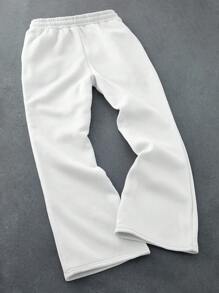 PAVTROS Men's New York Embroidery Casual Pants, White Pants Men