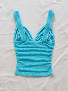 Soleia Women's Solid Color Fashion Tank Top, Suitable For Summer Blue - Baby Blue - View 2