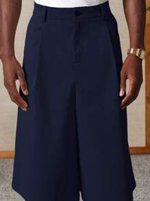 SUMWON Pantalones cortos plisados de pierna ancha para vacaciones de verano, estilo culotte de longitud hasta la rodilla, palazzo de cintura media, para uso casual, de fiesta, fresco y diario