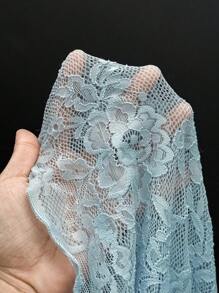 EgrlEra 女士蕾丝弹力牡丹花卉透视性感上衣（随机剪裁）