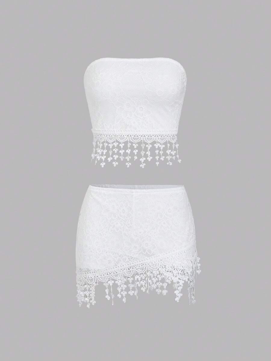 SHEIN Unity Women Two Pieces Outfits For Daily Wear - White - View 1