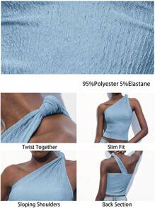 Maija 2025 Herbst/Winter Neue asymmetrische geschnittene asymmetrische verdrehte Strick-Asymmetrischer Ausschnitt Top für Frauen, modern elegant urbaner romantischer raffinierter Y2K Country Music Festival Vintage Koreanischer Flughafen Reise Straßen-Stil Hochzeitsgast Geburtstag Halloween Business Lässig Büro Date Party Ausflug Schule Herbst/Winter