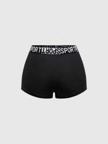 ROMWE Grunge Punk Women Gothic Star Pattern Shorts - Black - View 2