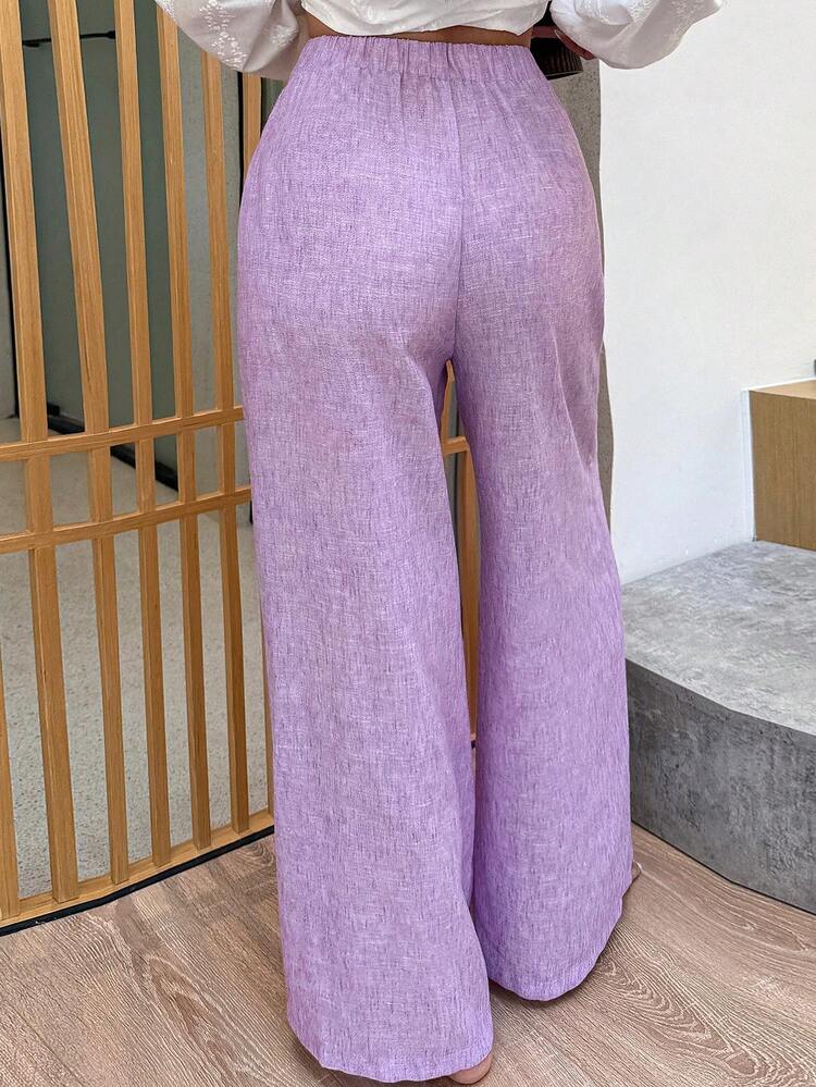 Women's Solid Color Wide Leg Lounge Pants Fall,Winter Pajama