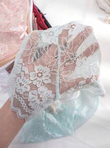 SHEIN 12pcs/Pack Plus Size Lace Seamless Comfort Triangle Panties - Multicolor - View 4