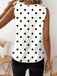 SHEIN Clasi Camiseta de tirantes informal con cuello en V y estampado floral para mujer