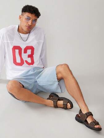 SHUZIA Top-Seller Herrensandalen aus Kunstleder in Braun für den Außenbereich - ultrakomfortabel, mit einstellbarem Riemen und Sohle, robust, sportlich und bequem