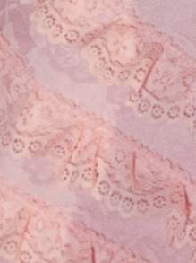 Miss Vinta 女士性感蕾丝连体裤，镂空蝴蝶结装饰 - 粉色 - 查看 7