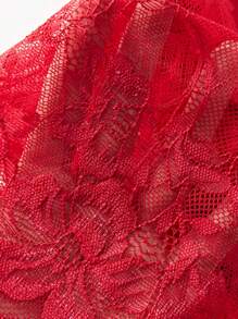 3 件套大码女士蕾丝拼布内裤，简约浪漫法式三角裤