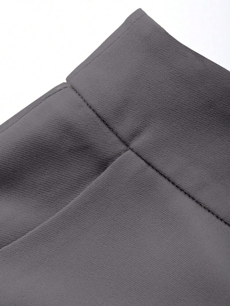 Women's Solid Color Pleated Straight Leg Office Pants, Women Dress Pants Fall/Winter Business Attire