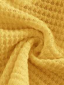 Soleia Parte superior tipo tubo con textura de estrella de mar hueca para vacaciones, para mujer - Amarillo - Ver 7