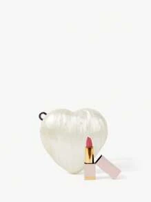 SHEIN MOD 女士心形时尚迷人单肩斜挎晚宴包 - 米色 - 查看 3