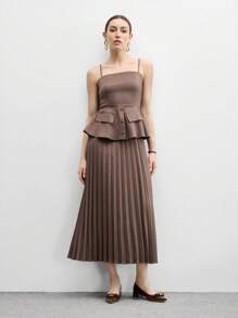 CUCCOO BIZCHIC Black Basic Office Commute Chunky Heel Pumps For Women - Coffee Brown - View 10