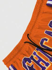 Manfinity Homme Men's Printed Short Sleeve T-Shirt And Shorts 2 Pieces Set - Multicolor - View 4