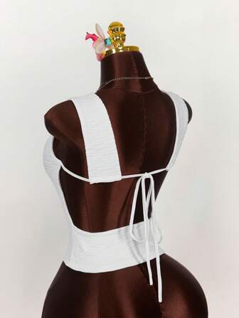 Amplova 女式褶饰腰部露背吊带背心