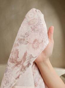 Anewsta Blouse élégante à manches courtes avec motif floral de palais pour femmes, idéale pour l'été