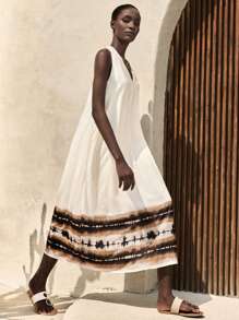 Ontre 2025 New Styles For Women Autumn Women's Clothing Seasonal Clothing Autumn Clothing Fall Back To School School Clothing 2000s Style Women's Country Clothing Old Money Style Women's Office Clothing Business Casual Women's Clothing Dating Outing Airport Party Clothing Long Dress Sleeveless V-Neck Fashion Suitable For Summer Tie Dye Maxi Dress Sleeveless Maxi Dress Summer Dress Casual Dress