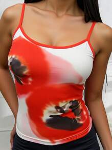 INAWLY Women's All-Over Print Sleeveless Summer Fashion Cami Top, For Concert - Multicolor - View 1