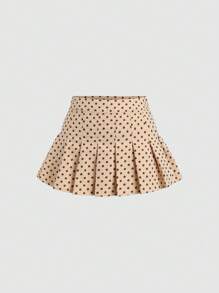 EgrlEra Women's Dot Print Pleated Short Skirt - Multicolor - View 4
