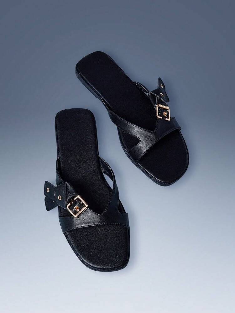 CUCCOO GRLICON Women's Flat Sandals, Y2K Style, Punk Rock, Biker, Cool Girl, Suitable For Halloween, Christmas, Party