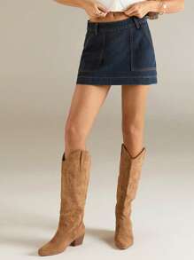 Avantive 夏季女士浪漫 90 年代商务休闲装 Y2k 俱乐部办公室复古风街头服饰春假单身派对音乐会通勤仙女风格/牛仔裙