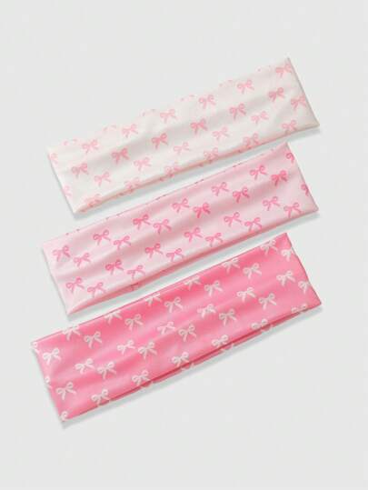 Kawaii 3 قطع شريط رأس وردي زهري جميل مناسب للاستخدام اليومي والرياضة الخارجية للنساء