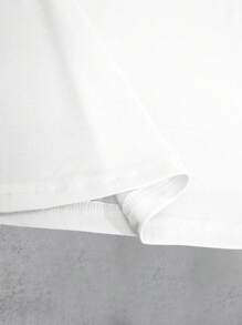 INAWLY Women Cat Print Loose Fit Short Sleeve Round Neck T-Shirt - White - View 5