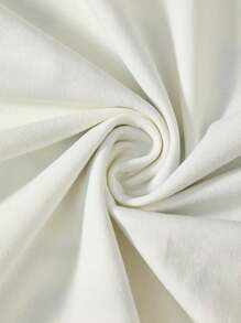 SHEIN 1 件青少年男孩休闲运动学院欧美圆领白色T恤，带有涂鸦大字母图案，适合儿童男孩返校男孩，适合生日派对，晚会，表演，婚礼，洗礼，开幕式日常适合日常使用适合上学适合旅行适合运动适合春夏季节