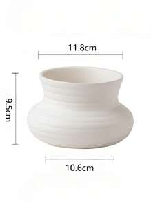 Cirelle 1 pièce de pot de rangement de cuisine simple et attrayant avec filetage. Pot de rangement en céramique pour ustensiles, couteaux, fourchettes, cuillères, articles de papeterie.