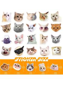 50 piezas de pegatinas impermeables con diseños de dinosaurios, texto curativo, texto de incentivo, gatos divertidos, temas de animales, temas de texto, dibujos animados, para smartphone, portátil, botella de agua, fundas de teléfono, camping, tema de dinosaurios, vinilos para fiesta de cumpleaños y festival