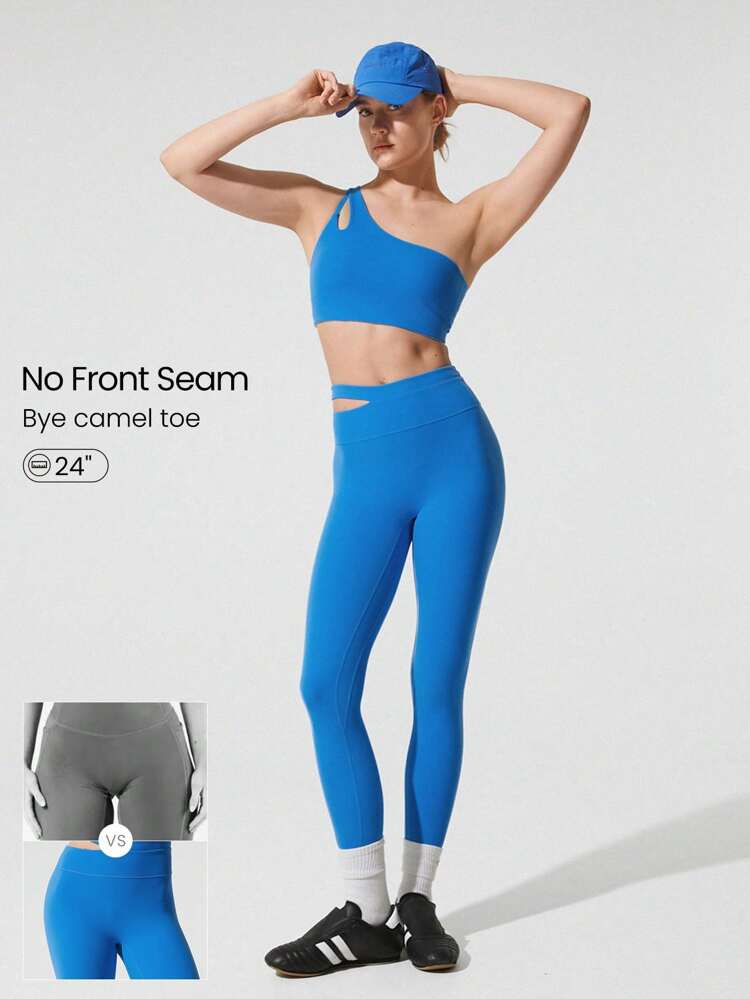 24" FeatherFit™ Game On Sweat Wicking Buttery Soft Stretchy High Waist Leggings Low Impact Yoga Pilates Barre Studio Daily Casual Wear