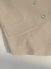 Franclia Sleeveless Single-Breasted Cinched Waist Faux Pocket Women Shirt, Fashionable & Versatile Daily Wear