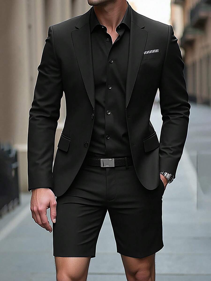 INCERUN Costume à revers à manches longues pour hommes, Blazer