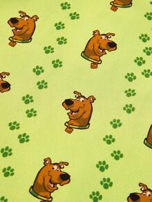 SCOOBY-DOO X SHEIN 1pc Women Foldable Dog & Footprint Print Tote Bag