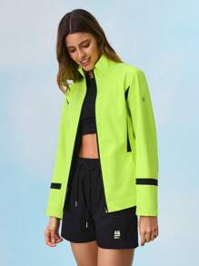 In My Nature Outdoor Wear Fluorescent Cycling Jacket, Suitable For Outdoor Camping, Hiking, And Urban Commuting, Women  Women's Casual & Outdoor Running Jacket Outdoor Hiking Jacket Women's Casual Jacket,  Thermal Thick Warm Jacket - Green - View 7