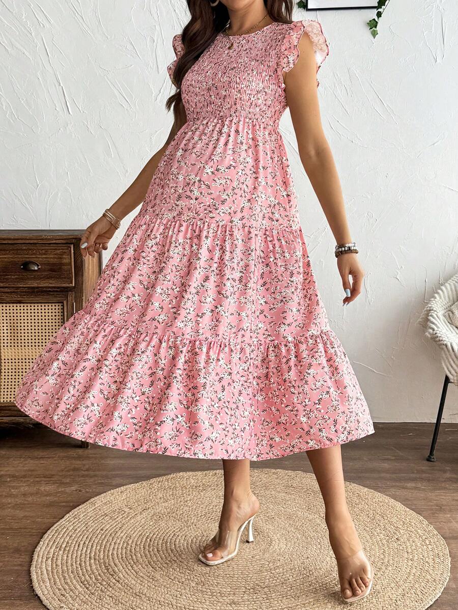 SHEIN Váy bầu không tay, thời trang và phù hợp cho mùa hè - Hồng - Xem 1