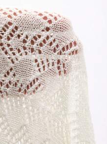 DAZY Women's Summer V-Neck Knitted Textured Cardigan, Semi-Sheer Lightweight Casual Crop Top,Fall Women Clothes - Apricot - View 7