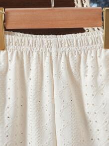 SHEIN 2pcs/Set Baby Girl 0-3 Years Holiday & Casual Loose Tank Top And Wide Leg Pants Set, Spring/Summer