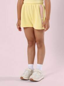 SUMWON Conjunto de entrenamiento de correa de tanque y pantalones cortos elásticos de verano para práctica de baile y entrenamiento atlético, colección de clubes de baile para niñas