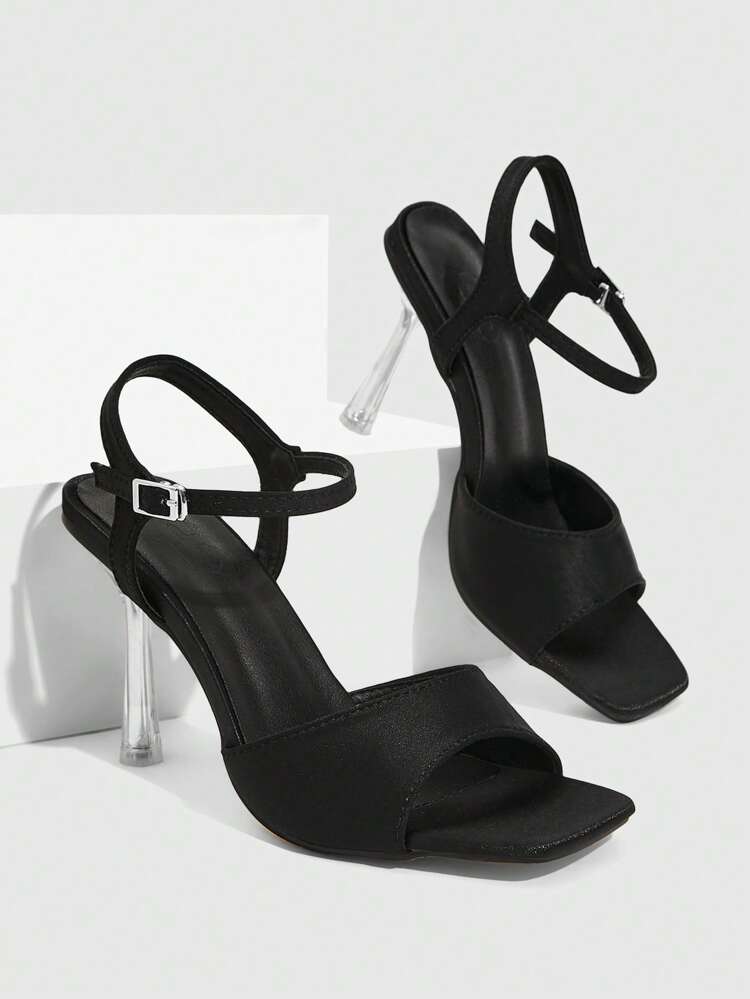 CUCCOO SZL Women's Square Toe Adjustable Buckle Design Fashion Elegant High Heel Sandals
