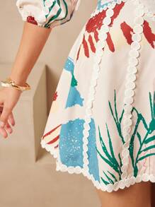 L'Amorae Đầm mini cổ chữ V thanh lịch và gợi cảm dành cho ngày lễ hàng ngày dành cho nữ - Nhiều màu - Xem 2