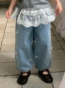 Hapijoa 年轻女孩蕾丝网裙，白色，夏季多层系腰荷叶边迷你裙，适合年轻女孩，秋季服装 - 白色 - 查看 5