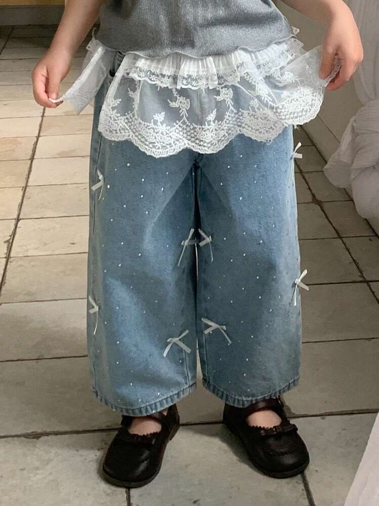 Hapijoa 年轻女孩蕾丝网裙，白色，夏季多层系腰荷叶边迷你裙，适合年轻女孩，秋季服装 - 白色 - 查看 5