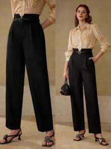 MOTF PREMIUM TAILORED PRESS CREASE SUIT PANTS - Black - View 1