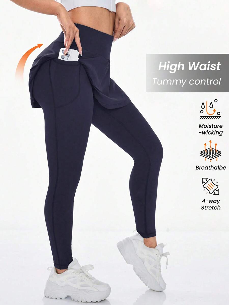 Powerista 高腰弹力纯色手机口袋运动紧身裤瑜伽女裤