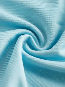 SHEIN ICON Vacation Chic Casual White Lace Ruffle Hem Mini Skirt With Safety Shorts, Anti-Exposure,Club Outfits Women Sexy - Baby Blue - View 4