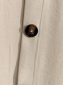 Franclia 时尚休闲百搭 A 字形褶皱纯色年轻女士裙子，春夏 - 杏色 - 查看 5